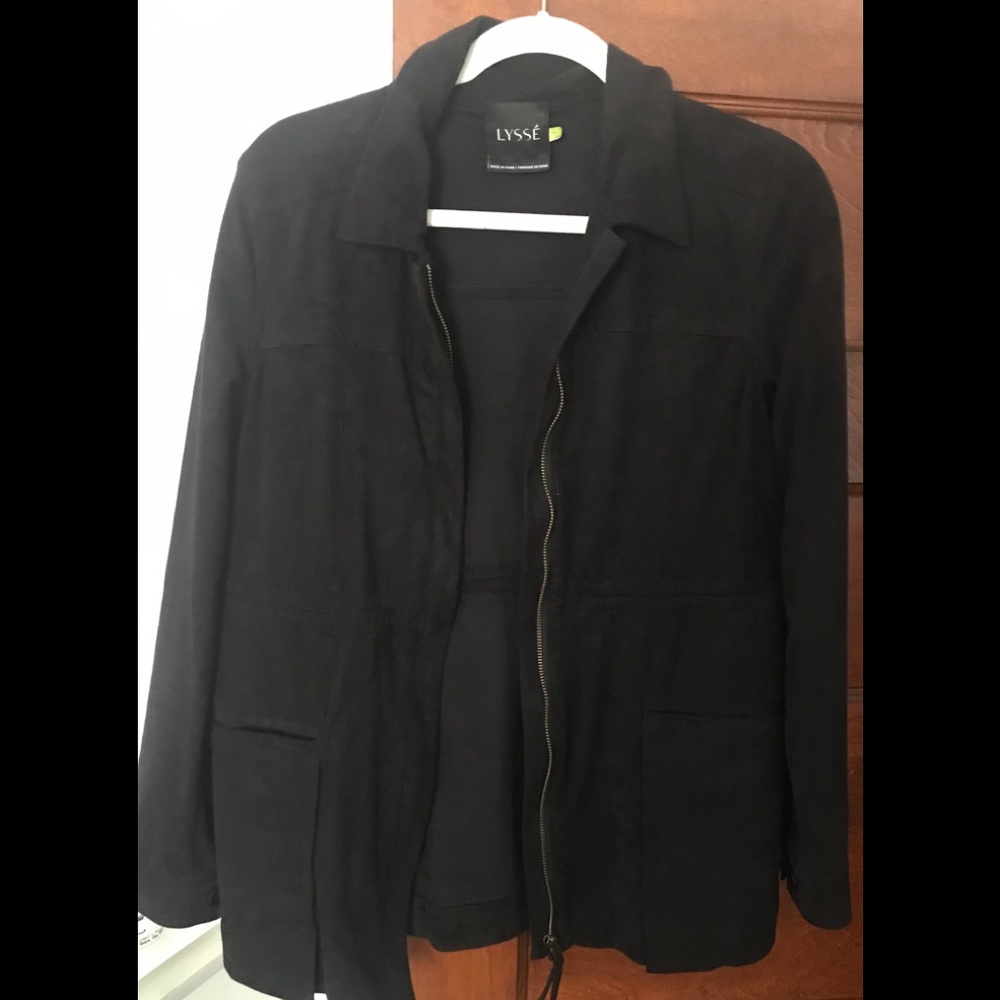 Lysse ultra suede zipper jacket with pockets